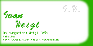 ivan weigl business card